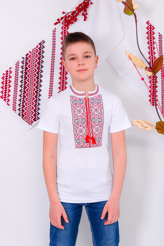 Вишиванка підліткова з кор. рукавом 